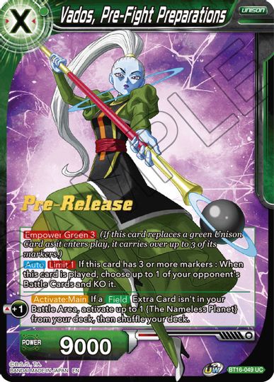 Vados, Pre-Fight Preparations (BT16-049) [Realm of the Gods Prerelease Promos] | Black Swamp Games