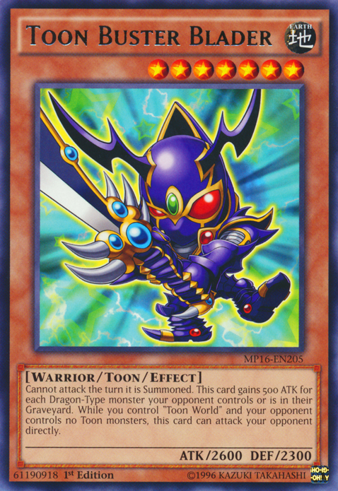 Toon Buster Blader [MP16-EN205] Rare | Black Swamp Games