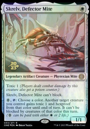 Skrelv, Defector Mite [Phyrexia: All Will Be One Prerelease Promos] | Black Swamp Games