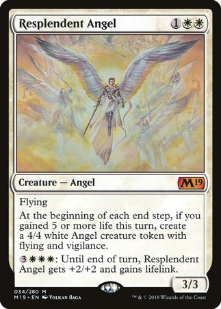 Resplendent Angel [Core Set 2019] | Black Swamp Games