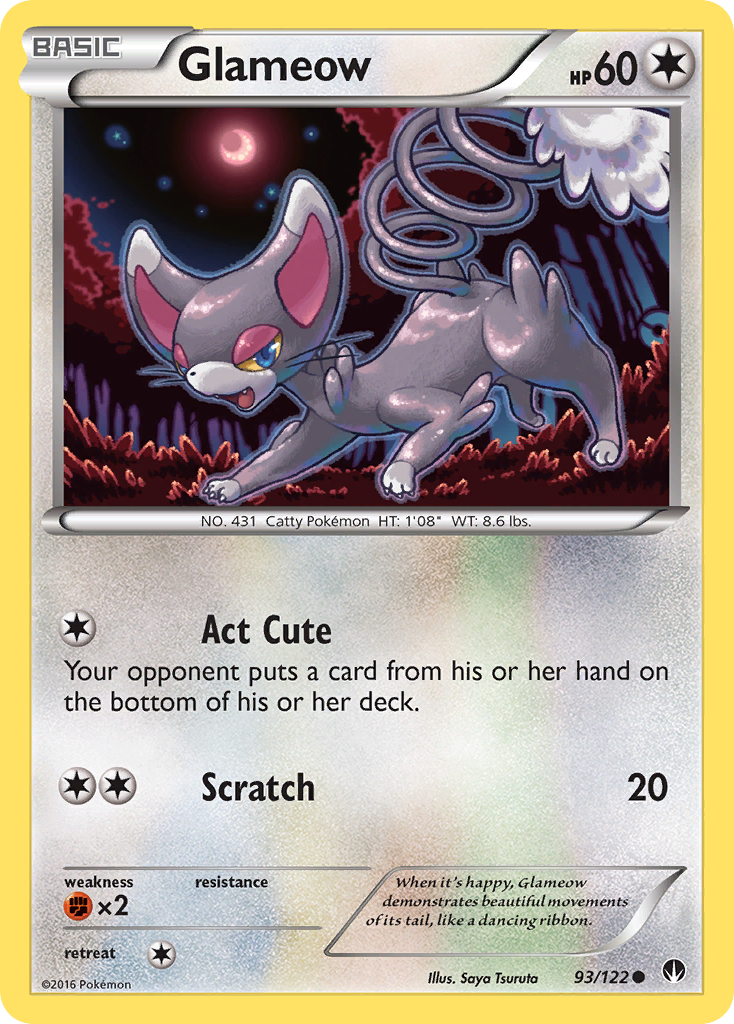 Glameow (93/122) [XY: BREAKpoint] | Black Swamp Games