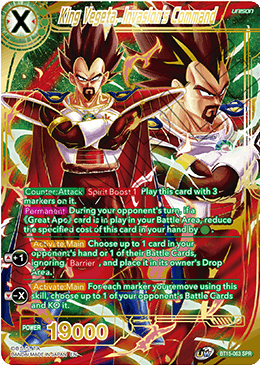 King Vegeta, Invasion's Command (SPR) (BT15-063) [Saiyan Showdown] | Black Swamp Games