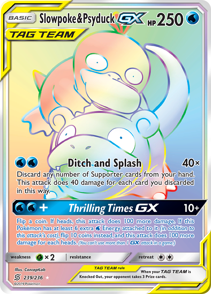 Slowpoke & Psyduck GX (239/236) [Sun & Moon: Unified Minds] | Black Swamp Games