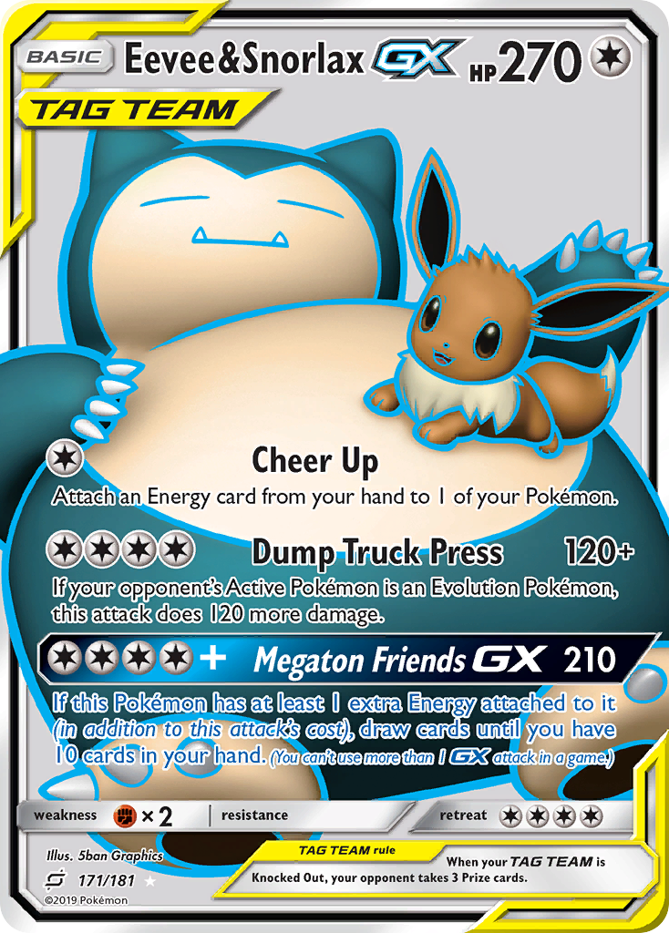 Eevee & Snorlax GX (171/181) [Sun & Moon: Team Up] | Black Swamp Games