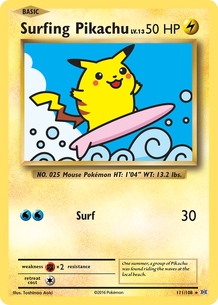 Surfing Pikachu (111/108) [XY: Evolutions] | Black Swamp Games