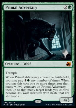 Primal Adversary (Promo Pack) [Innistrad: Midnight Hunt Promos] | Black Swamp Games