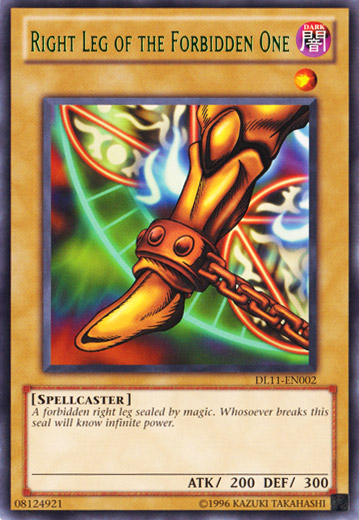 Right Leg of the Forbidden One (Green) [DL11-EN002] Rare | Black Swamp Games