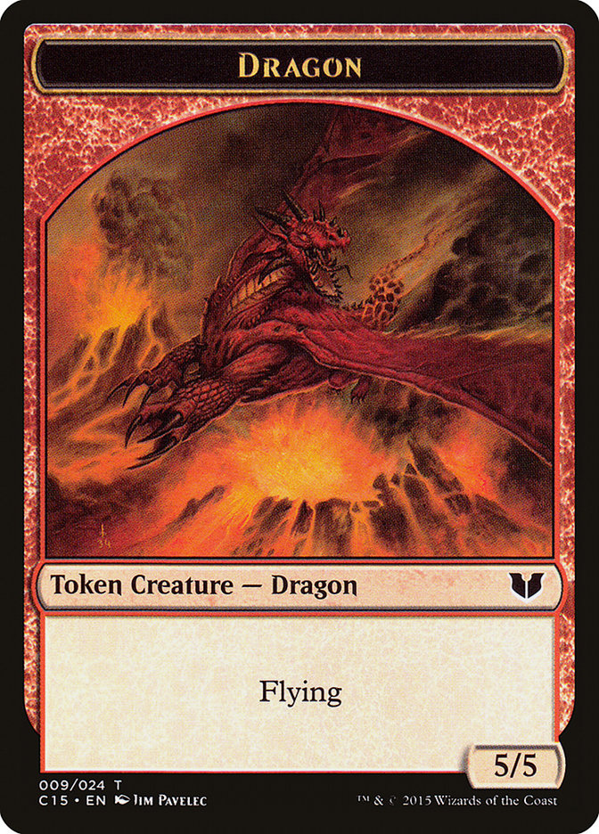 Dragon // Dragon Double-Sided Token [Commander 2015 Tokens] | Black Swamp Games