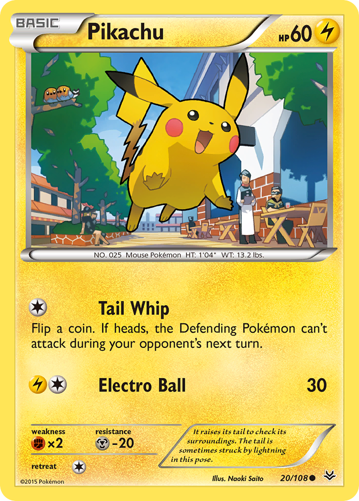 Pikachu (20/108) [XY: Roaring Skies] | Black Swamp Games