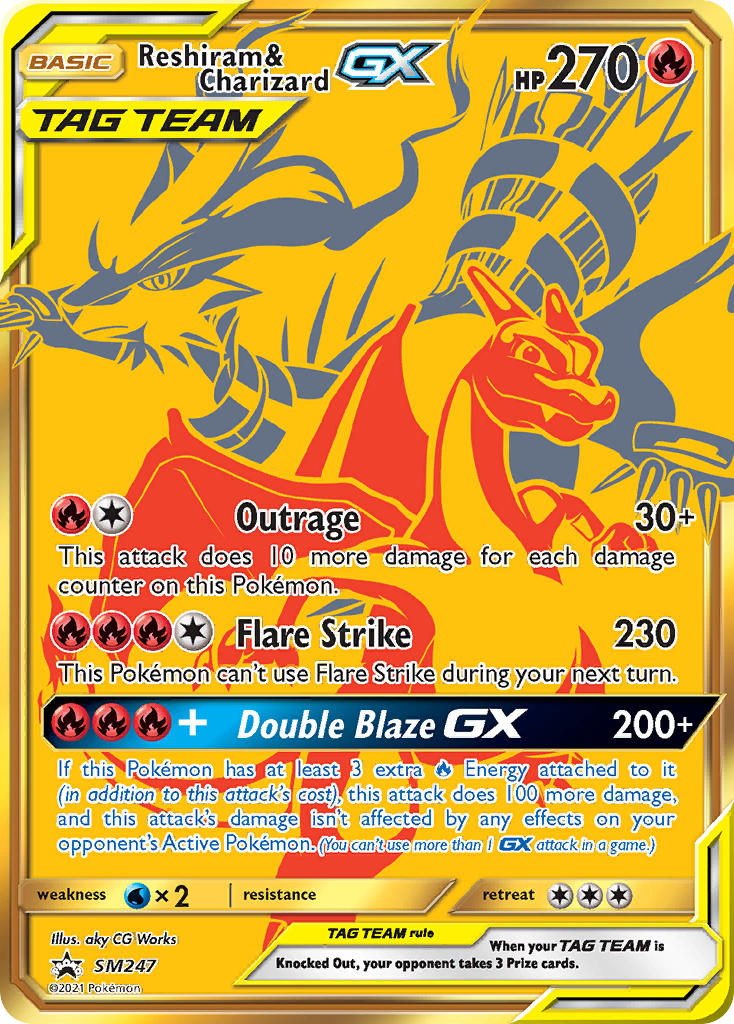 Reshiram & Charizard GX (SM247) (Jumbo Card) [Sun & Moon: Black Star Promos] | Black Swamp Games