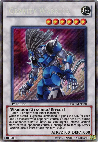 Gravity Warrior [PRC1-EN020] Secret Rare | Black Swamp Games