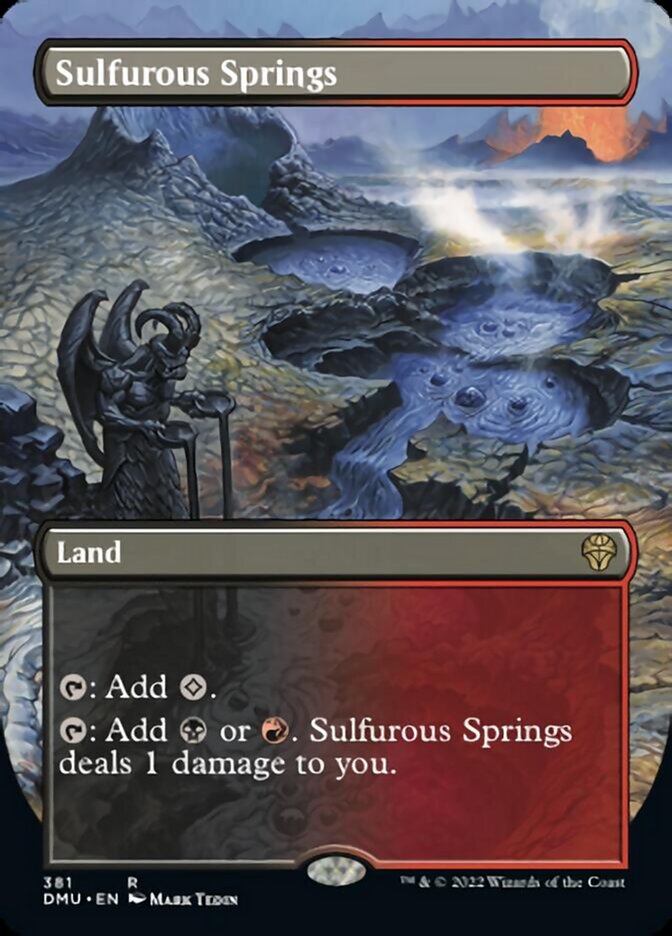 Sulfurous Springs (Borderless Alternate Art) [Dominaria United] | Black Swamp Games