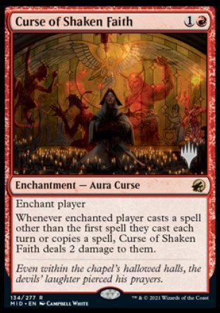 Curse of Shaken Faith (Promo Pack) [Innistrad: Midnight Hunt Promos] | Black Swamp Games