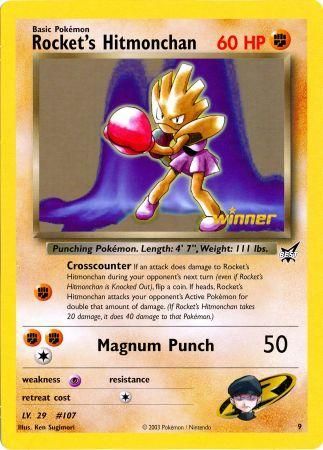 Rocket's Hitmonchan (9) (Jumbo Card) [Best of Promos] | Black Swamp Games