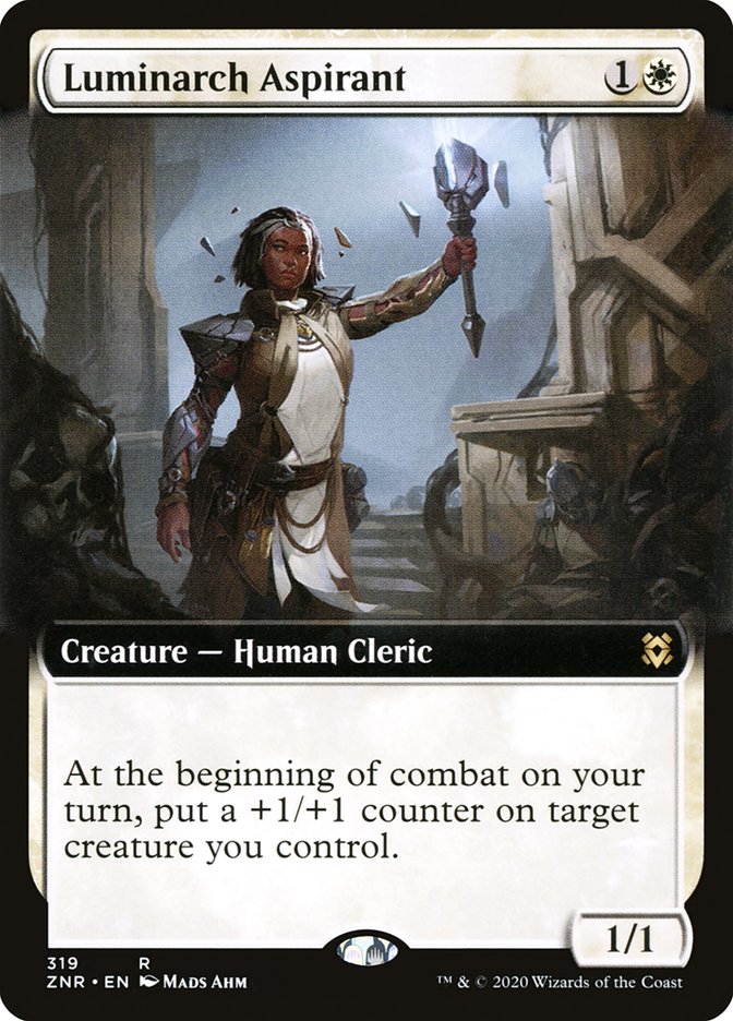 Luminarch Aspirant (Extended Art) [Zendikar Rising] | Black Swamp Games