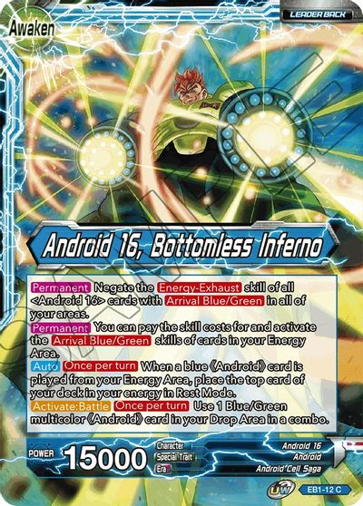 Android 16 // Android 16, Bottomless Inferno (EB1-12) [Battle Evolution Booster] | Black Swamp Games