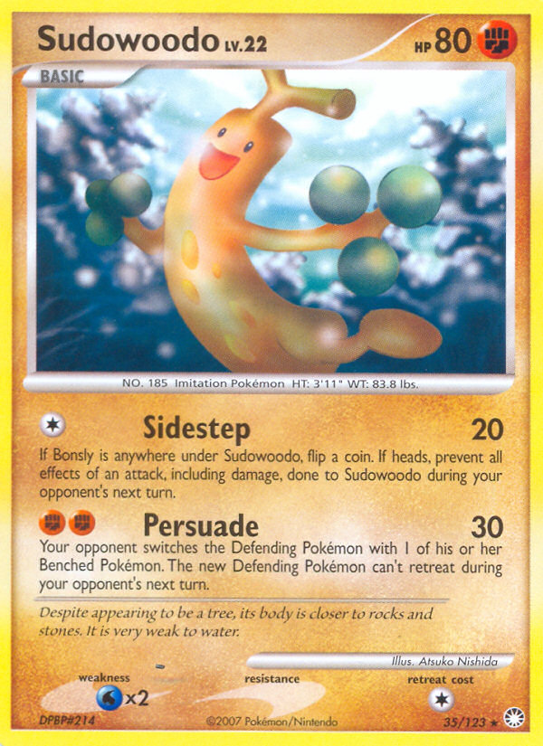 Sudowoodo (35/123) [Diamond & Pearl: Mysterious Treasures] | Black Swamp Games