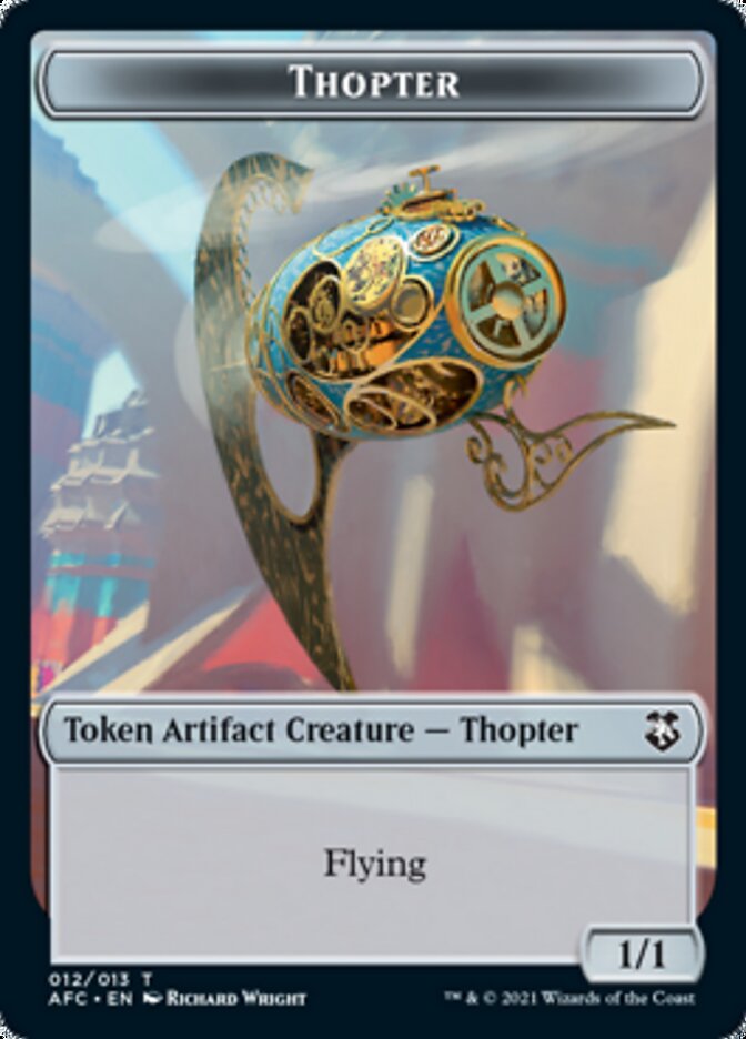 Thopter // Treasure Double-sided Token [Dungeons & Dragons: Adventures in the Forgotten Realms Commander Tokens] | Black Swamp Games