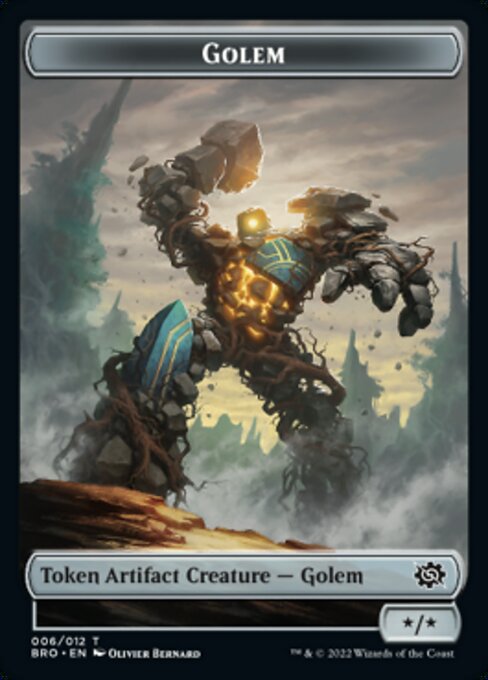 Powerstone // Golem Double-Sided Token [The Brothers' War Tokens] | Black Swamp Games
