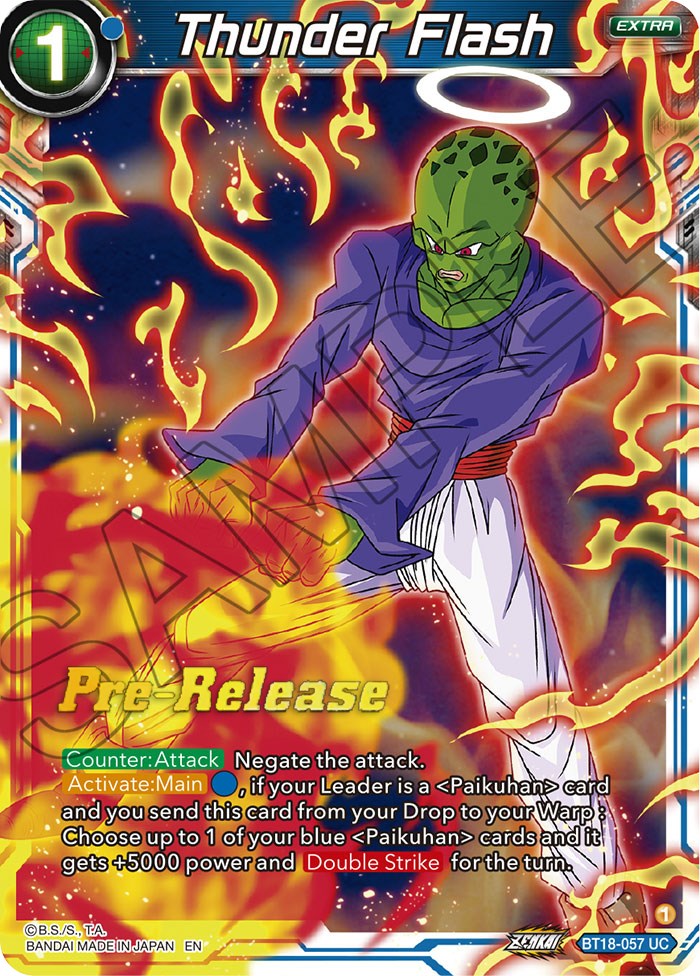 Thunder Flash (BT18-057) [Dawn of the Z-Legends Prerelease Promos] | Black Swamp Games