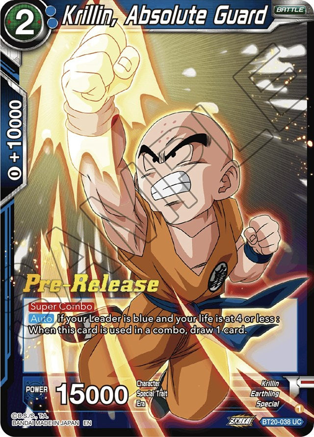 Krillin, Absolute Guard (BT20-038) [Power Absorbed Prerelease Promos] | Black Swamp Games