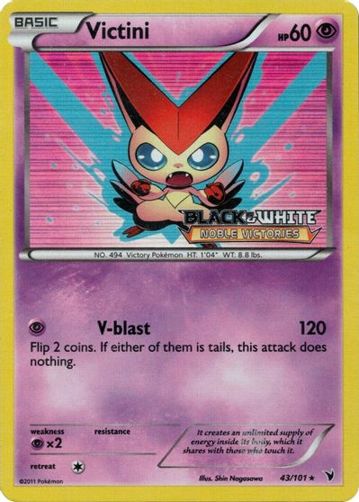 Victini (43/101) (Prerelease Promo) [Black & White: Black Star Promos] | Black Swamp Games