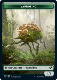 Saproling // Treasure Double-sided Token [Commander 2020 Tokens] | Black Swamp Games