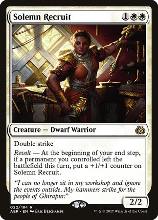 Solemn Recruit [Aether Revolt] | Black Swamp Games