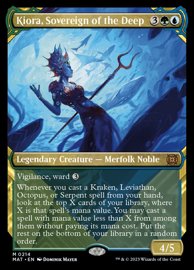 Kiora, Sovereign of the Deep (Showcase Halo Foil) [March of the Machine: The Aftermath] | Black Swamp Games