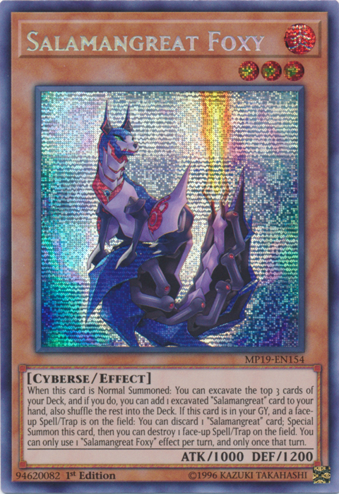 Salamangreat Foxy [MP19-EN154] Prismatic Secret Rare | Black Swamp Games