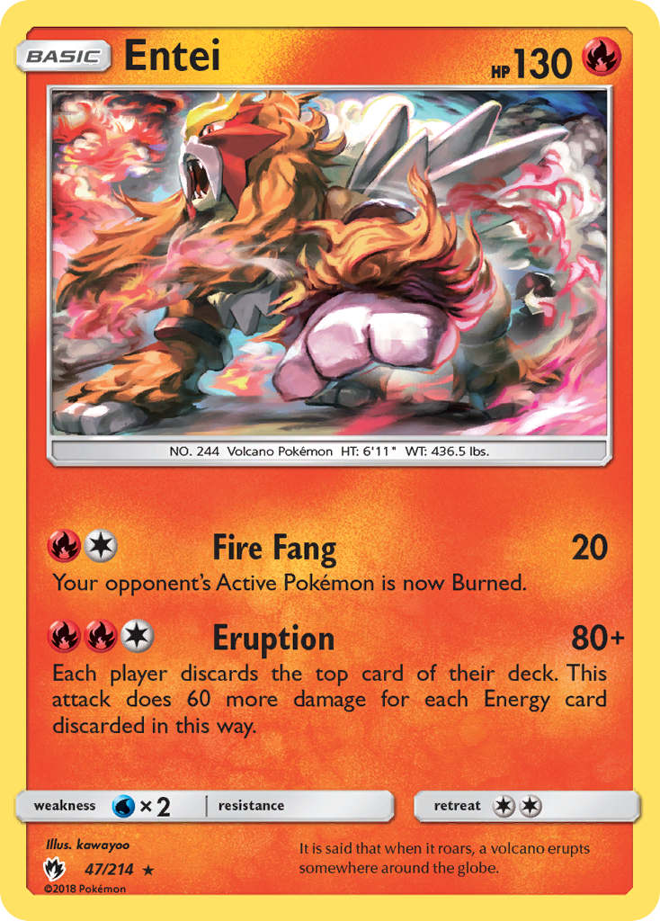 Entei (47/214) [Sun & Moon: Lost Thunder] | Black Swamp Games