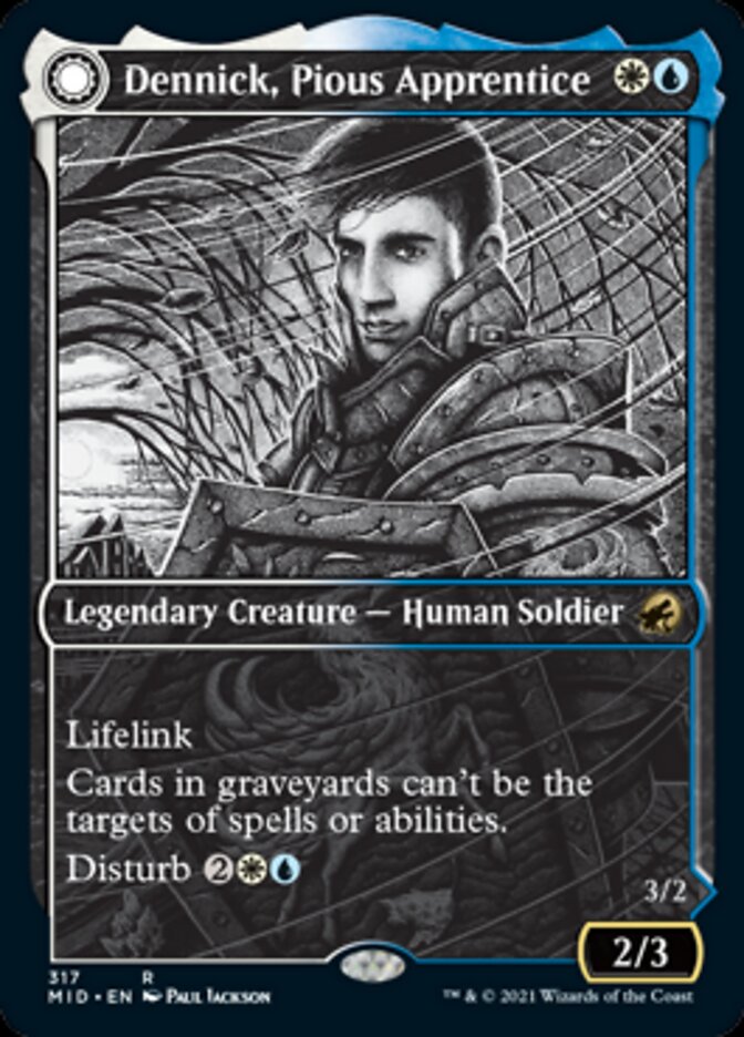Dennick, Pious Apprentice // Dennick, Pious Apparition (Showcase Eternal Night) [Innistrad: Midnight Hunt] | Black Swamp Games