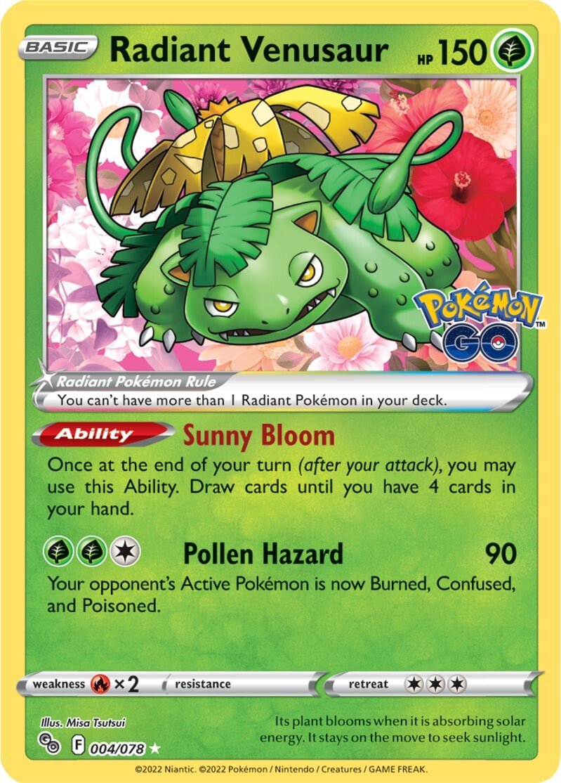 Radiant Venusaur (004/078) [Pokémon GO] | Black Swamp Games