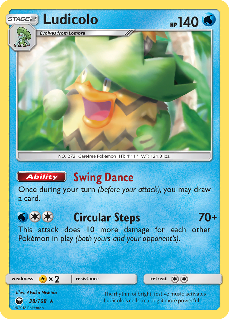 Ludicolo (38/168) [Sun & Moon: Celestial Storm] | Black Swamp Games