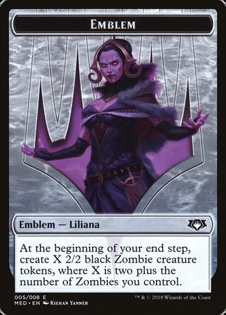 Emblem - Liliana, the Last Hope [Mythic Edition Tokens] | Black Swamp Games