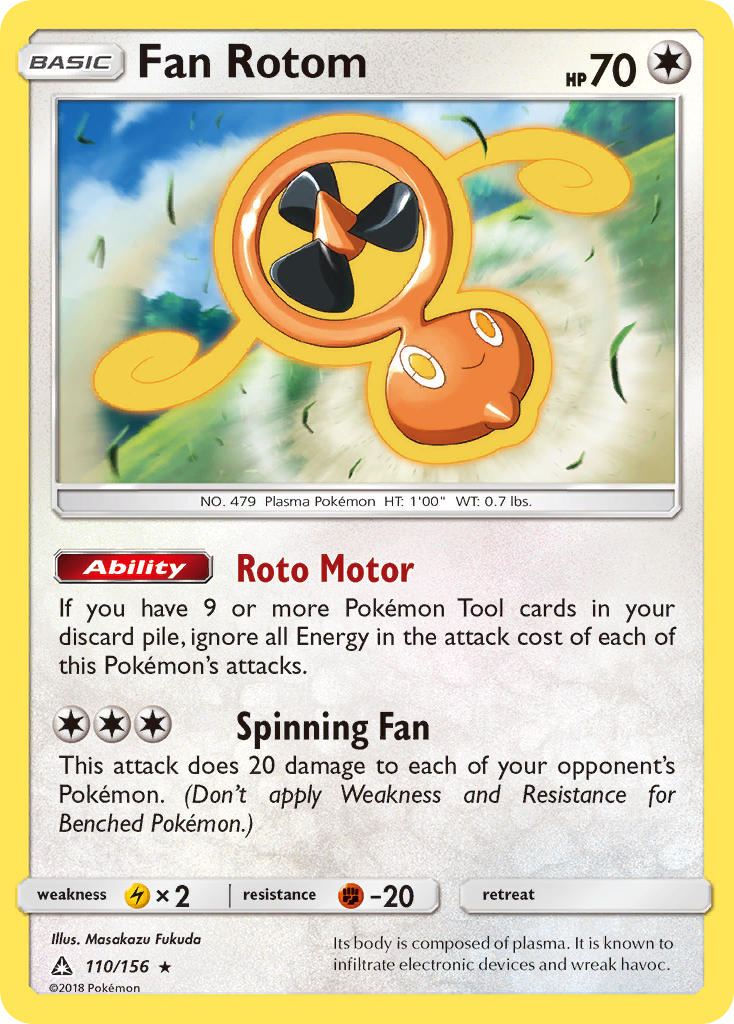 Fan Rotom (110/156) [Sun & Moon: Ultra Prism] | Black Swamp Games