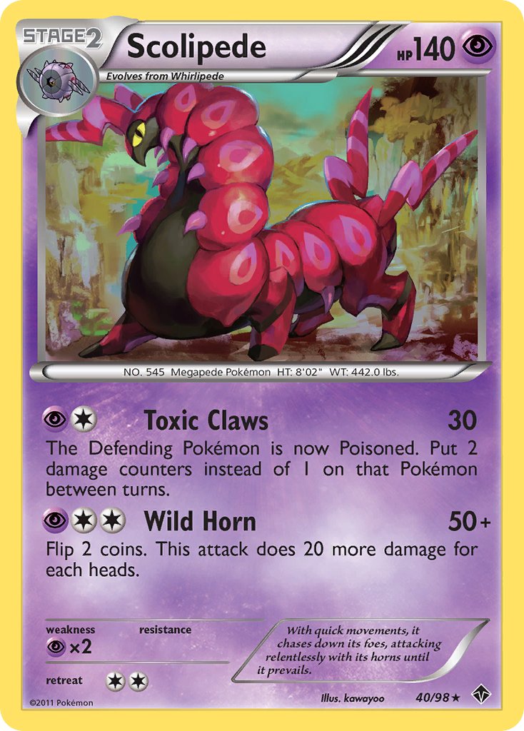 Scolipede (40/98) (Theme Deck Exclusive) [Black & White: Emerging Powers] | Black Swamp Games