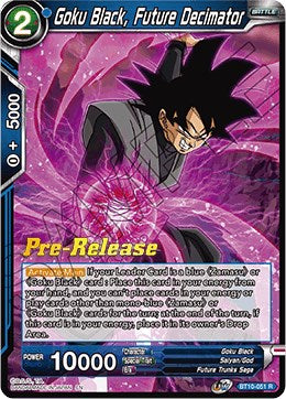 Goku Black, Future Decimator (BT10-051) [Rise of the Unison Warrior Prerelease Promos] | Black Swamp Games