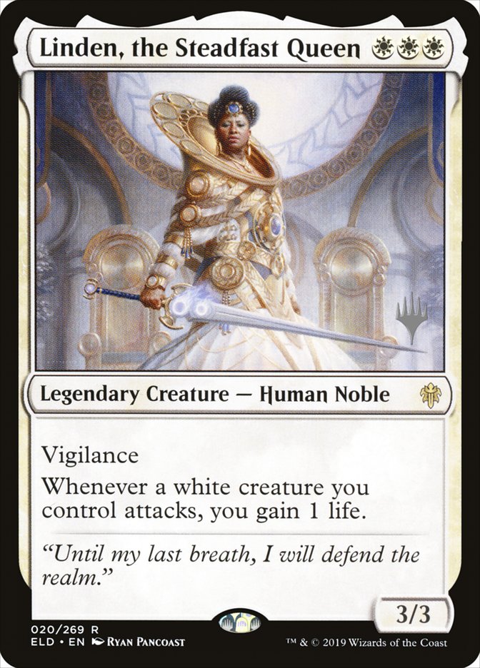Linden, the Steadfast Queen (Promo Pack) [Throne of Eldraine Promos] | Black Swamp Games