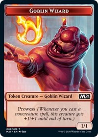 Goblin Wizard // Treasure Double-sided Token [Core Set 2021 Tokens] | Black Swamp Games