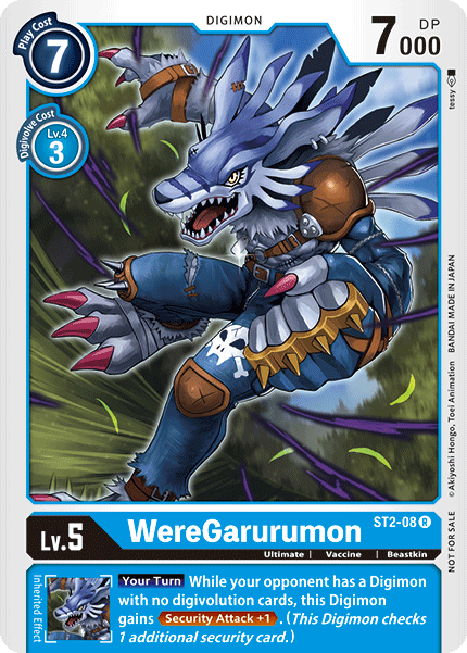 WereGarurumon [ST2-08] (Tamer Party) [Starter Deck: Cocytus Blue Promos] | Black Swamp Games