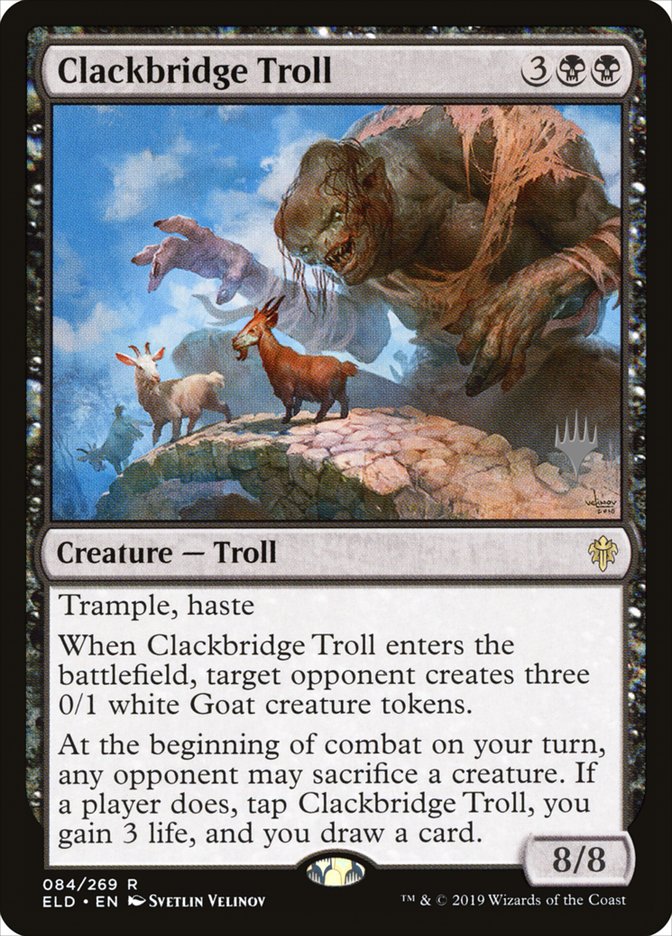 Clackbridge Troll (Promo Pack) [Throne of Eldraine Promos] | Black Swamp Games