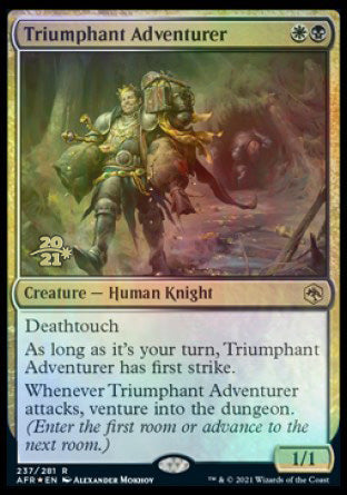 Triumphant Adventurer [Dungeons & Dragons: Adventures in the Forgotten Realms Prerelease Promos] | Black Swamp Games