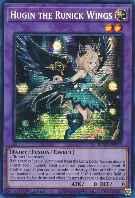 Hugin the Runick Wings [MP23-EN249] Prismatic Secret Rare | Black Swamp Games