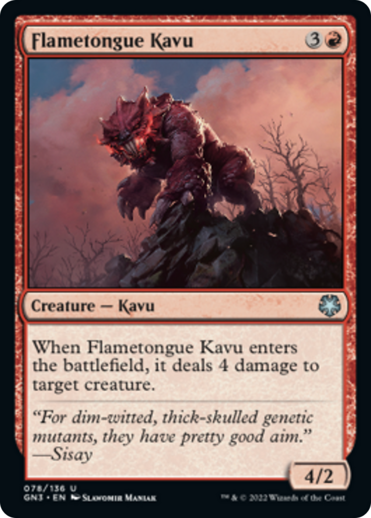 Flametongue Kavu [Game Night: Free-for-All] | Black Swamp Games