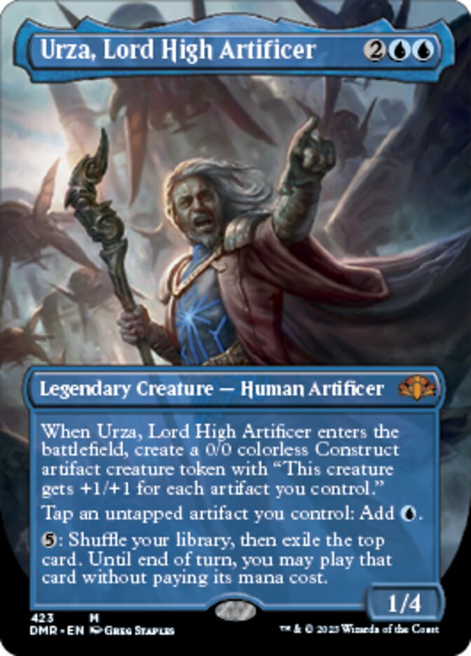 Urza, Lord High Artificer (Borderless Alternate Art) [Dominaria Remastered] | Black Swamp Games