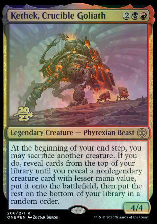 Kethek, Crucible Goliath [Phyrexia: All Will Be One Prerelease Promos] | Black Swamp Games