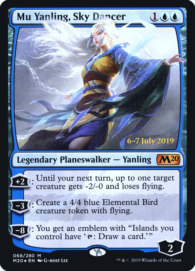 Mu Yanling, Sky Dancer  [Core Set 2020 Prerelease Promos] | Black Swamp Games