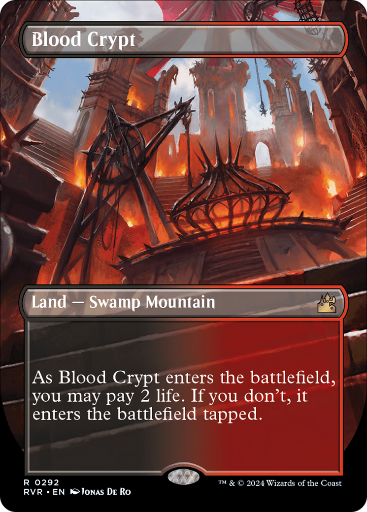 Blood Crypt (Borderless) [Ravnica Remastered] | Black Swamp Games