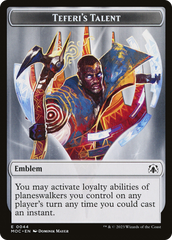 First Mate Ragavan // Teferi's Talent Emblem Double-Sided Token [March of the Machine Commander Tokens] | Black Swamp Games